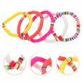 thumbnail image 5 of KAKOWELY 10pcs 6mm Bohemian Bracelets Colorful Polymer Clay Hand Ropes Beach Elastic Rope Bracelets(Assorted Designs),7.09"X0.24"X0.24", 5 of 5