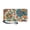Floral Butterfly Mandala, variant on Southwestern Geometric Pattern Large Capacity Long Purse, Zip-Around Long Wallet with Zipper for Travel Dating Business