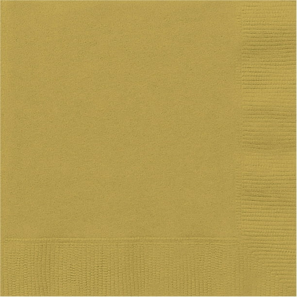 Gold Paper Napkins, 6.5in, 50ct