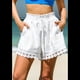 thumbnail image 5 of Pantalones Cortos con Cintura Elástica y Encaje Bordado para Mujer, Color , Talla S, 5 of 9
