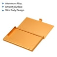 thumbnail image 4 of Uxcell 3.6x2.3x0.3 Inch Name Cards Case Alloy Business Card Holder Gold, 4 of 5