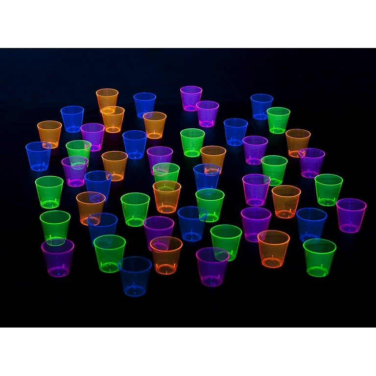 Party Essentials Brights Shot Glasses, Neon Assorted, 1 Ounce - 50 glasses