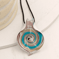 thumbnail image 2 of Glass White and Pastel Lily Pendant Necklace, 2 of 5