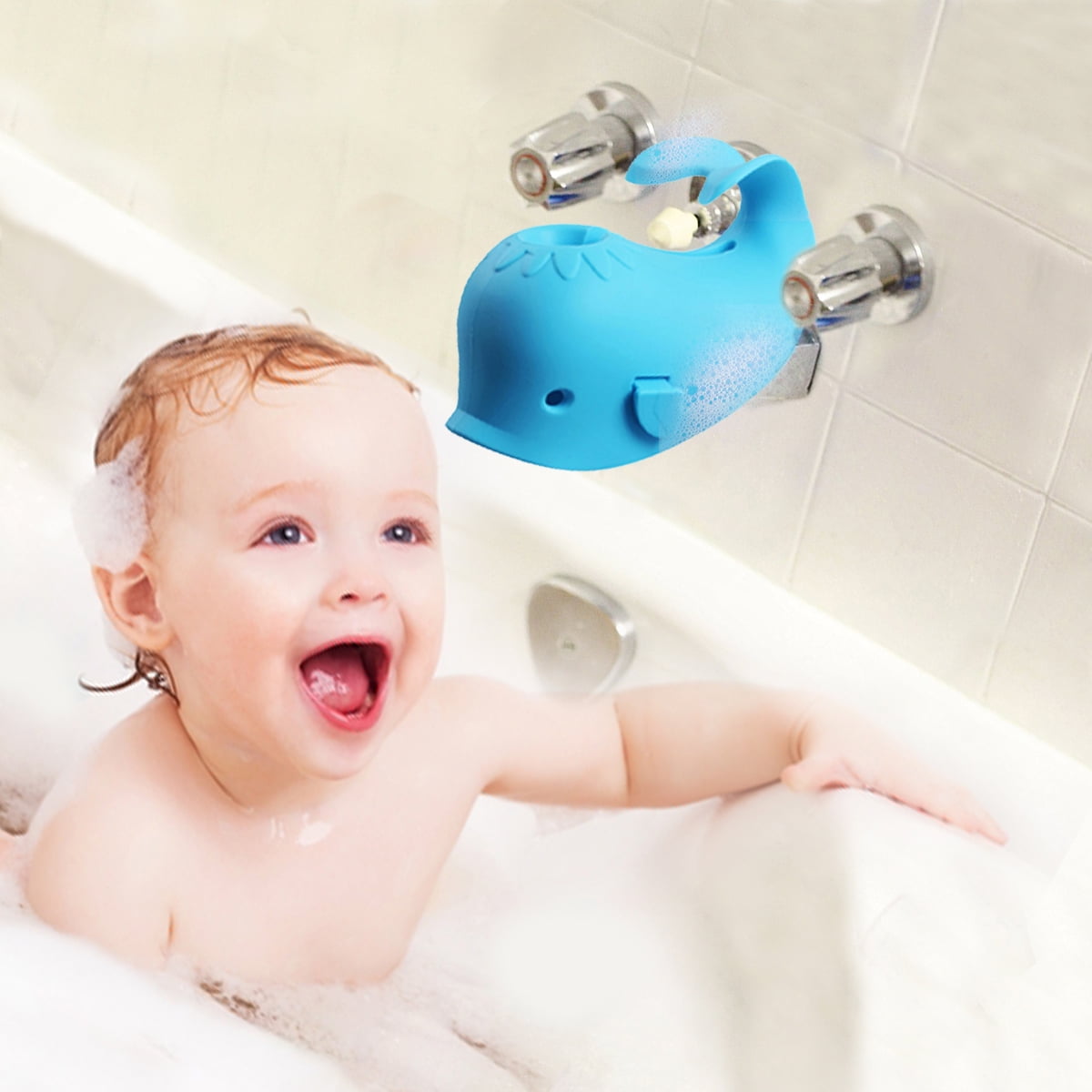 Children's Bathtub Spout Cover Safety Bathroom Silicone Faucet Guard Protector for Baby Kid