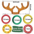 thumbnail image 3 of 2 juegos inflables de lanzamiento de aros de asta de reno, árbol de Navidad, Papá Noel, para fiestas navideñas., 3 of 4