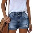 thumbnail image 5 of BUIGTTKLOP Women's Denim Shorts Casual Mid Rise Ripped Stretchy Jean Short Pants with Pockets, 5 of 6
