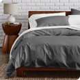 thumbnail image 1 of Organic Cotton Duvet Cover Set - 300 Thread Count - Percale Weave - King/Cal King, Gray, 1 of 5