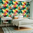 thumbnail image 2 of Peel and Stick Wallpaper Canvas Contact Paper Rainbow Colorful Watercolor Pastel Polka Dots Girls Bedroom Nursery Self Adhesive and Removable 23.6in x 118in, 2 of 8