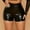 Black, variant on MRULIC shorts for women Women's Casual Summer Drawstring Comfortable Fashion Leather Tight Sexy Leisure Outdoor Shorts Black   S