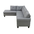 thumbnail image 6 of Howcool 98" Sectional Sofa, L-Shaped Couch with Left-Facing Chaise, Linen Fabric Modular Sectional Sofa for Living Room, Apartment & Small Space, Gray, 6 of 9