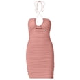 thumbnail image 4 of Blmnix Club Dress Dress for Women Bodycon Sexy Dresses Dresses Halter Mini Sleeveless Women's Summer Dresses,L, 4 of 8