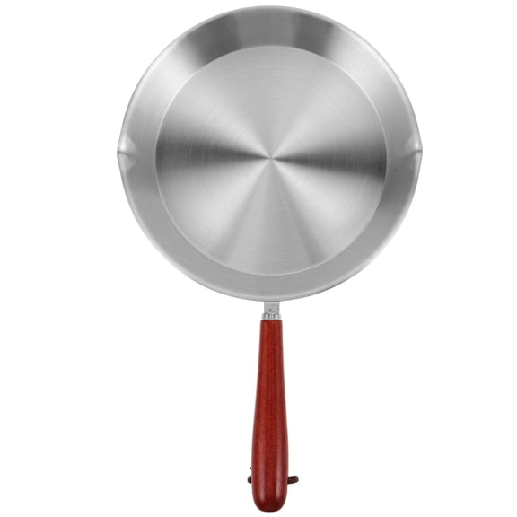 OUNONA Stainless Steel Frying Pan Nonstick Flat Bottom for Home Cooking