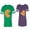 Men Green / Women Purple, variant on Firts Bite Love at Matching Couple Cotton Jerseys (Men Green / Women Black) (Men S / Women S)
