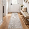 thumbnail image 2 of UERMEI 2x6 Washable Runner Rugs for Hallway, Modern Abstract Non Slip Indoor Rug for Entryway Doormats Bedroom Kitchen, Vacuum-Friendly Home Decor Carpet, Beige Brown, 2 of 7