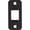 Matte Black, variant on Stone Harbor Hardware Round Pocket Door Lock Strike Plate, 2-3/4" x 1-1/4" Satin Chrome