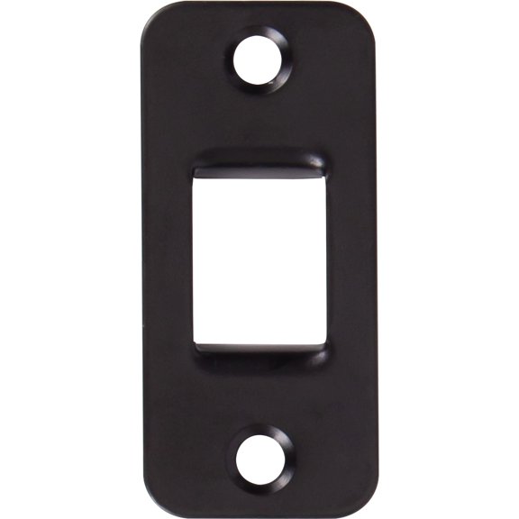 Stone Harbor Hardware Round Pocket Door Lock Strike Plate, 2-3/4" x 1-1/4" Matte Black