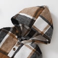thumbnail image 4 of 12 Months Baby Boys Clothes 18 Months Boys Fall Winter Pant Set Toddler Boys Long Sleeve Hooded Plaid Top Pants 2PCS Set Gray, 4 of 8