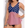 thumbnail image 2 of Charmo Womens Wrapped V Neck Swimsuit Tops Built in Bras Flowy Tankini Tops Bathing Suit Tops Only(No Bottoms）, 2 of 5