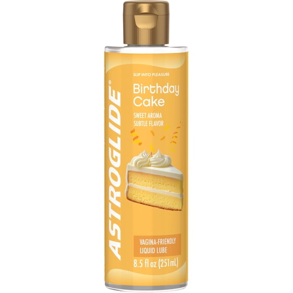Astroglide Birthday Cake Flavored Water Based Personal Lubricant, 8.5 fl oz