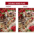 thumbnail image 5 of Valentines Day Cat House Flag 28 x 40 Vertical Double Sided Red Roses Spring Farmhouse Holiday Outside Decorations Burlap Yard Flag BW757-40, 5 of 6
