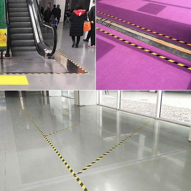 Cinta reflectante, pelda?os de escalera de seguridad para caminar Cinta de agarre de alta tracción para exteriores Cintas adhesivas de advertencia de piso impermeables 50 mm x 46 m para escalones Amar Ecomeon no