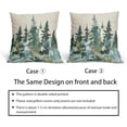 thumbnail image 5 of Watercolor Dark Green Teal Tree Pillow Covers 18X18 Inch Rustic Nature Forest Decorative Pillow Cases Set of 2 Winter Christmas Farmhouse Throw Pillows Home Decor for Sofa Couch Party Outdoor, 5 of 6