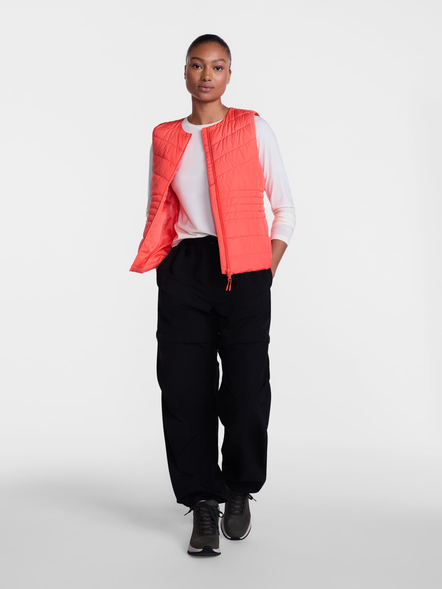 Ozark Trail Women's and Women's Plus Collarless Puffer Vest, Sizes XS-3X
