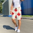 thumbnail image 7 of Kdxio Happy Canada Day Print Mens Sleep Shorts Bottoms Soft Comfy Pajama Wear Pants with Drawstring Pockets, 7 of 7