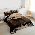 thumbnail image 3 of Homewish Wildlife Deer Elk Queen Comforter Set for Men, Vintage Lodge Cabin Bedding Sets, Brown Rustic Farmhouse Reversible Bedding Comforter Set, Ultra Soft Bedroom Decor, 3-Piece, 3 of 8