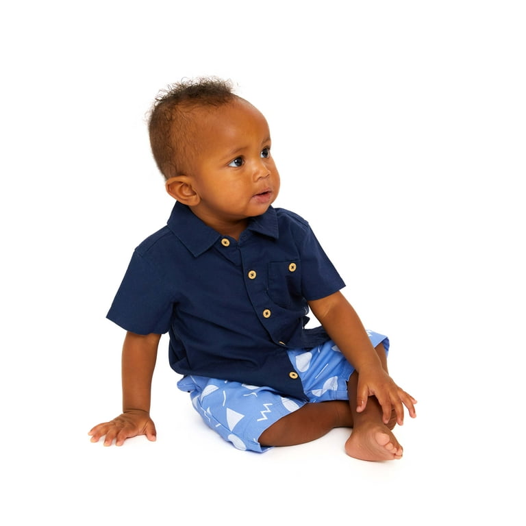 Infant boy button down shirt sales