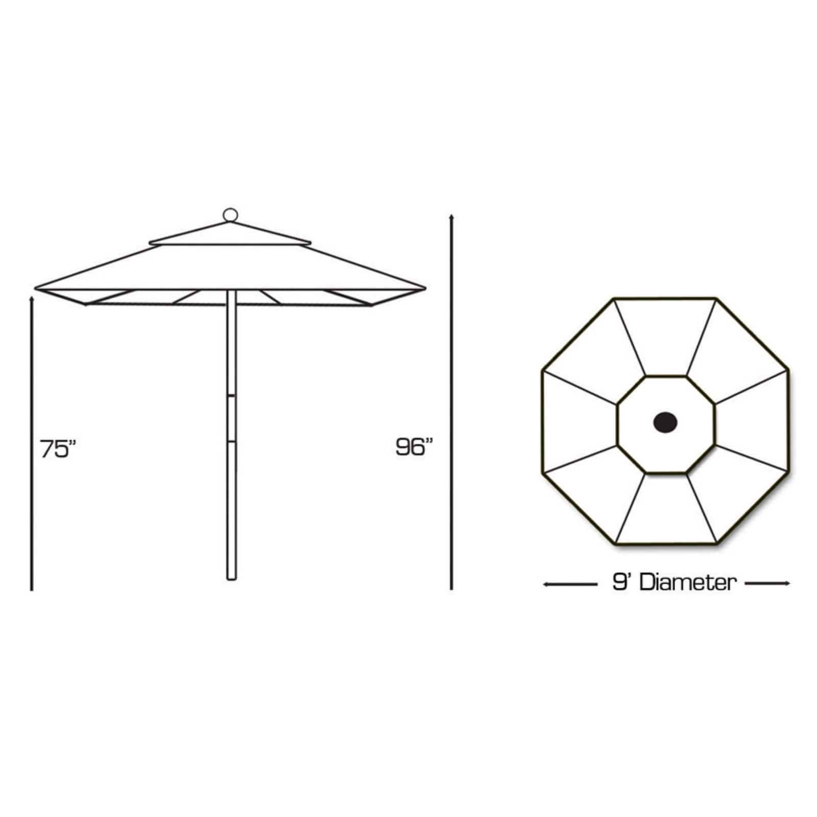 Galtech 9-ft. Double Pulley Sunbrella Patio Umbrella - image 5 of 10