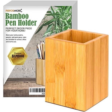 Performore Bamboo Pencil Holder