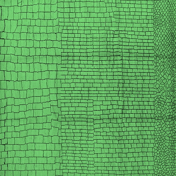 Ahgly Company Indoor Square Solid Emerald Green Modern Area Rugs, 4' Square
