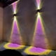 thumbnail image 1 of Lámpara de pared solar LED para exteriores, simple, de doble cabezal, para pared exterior, impermeable, para patio, con foco luminoso de arriba y abajo, 1 of 3