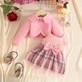 thumbnail image 2 of mgoYE Baby Girl Clothes Toddler Dresses Infant Fall Winter Outfits Little Coat Princess Cardigan Dress Set 9 12 18 24m 3t(Pink,12-18 Months), 2 of 9
