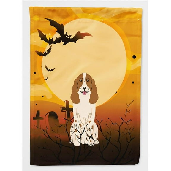 Caroline's Treasures BB4297GF Halloween Russian Spaniel Flag Garden Size , Small, multicolor