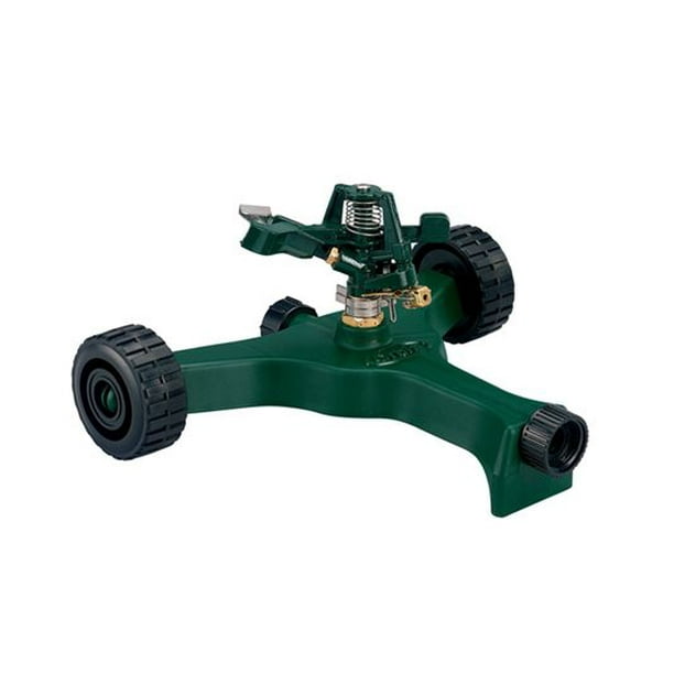 Orbit Lawn Watering Impact Sprinkler on Wheel Base Hose Water Yard