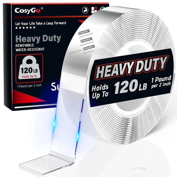 Cinta Adhesiva de Doble Cara CosyGo Fuerte y de Alta Resistencia 5 m x 2,5 cm