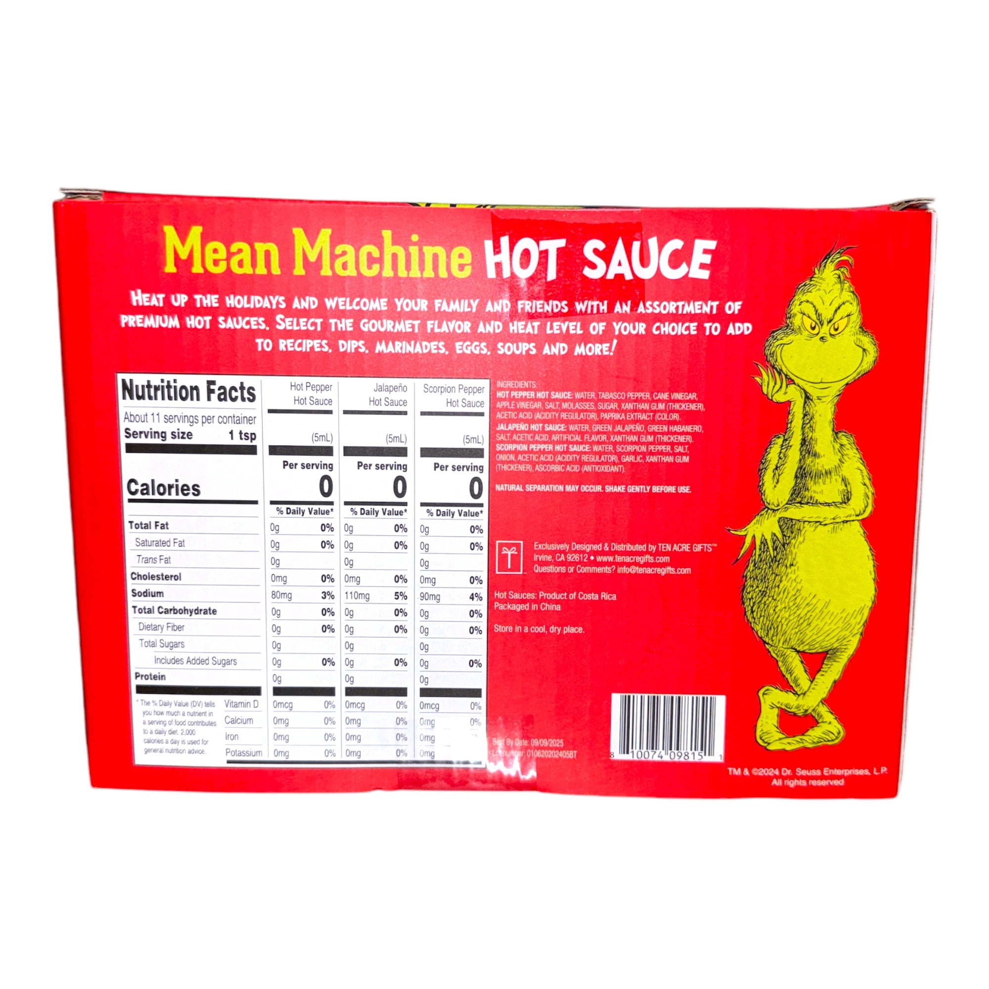 Grinch Mean Machine 3-Piece Hot Sauce Set