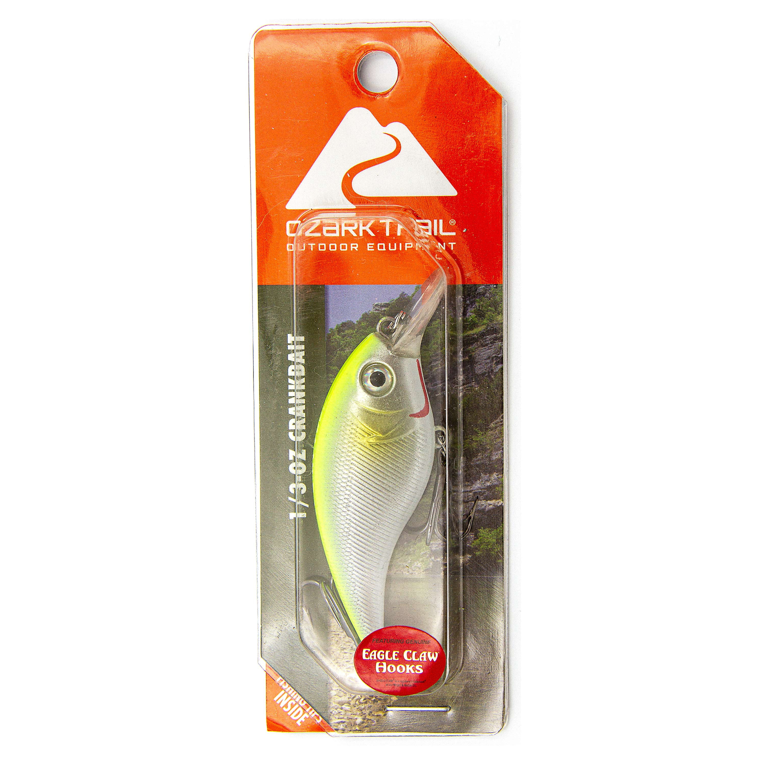 (3 pack) Ozark Trail 1/3 Ounce Chartreuse Crankbait Fishing Lure