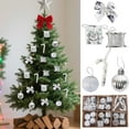 thumbnail image 6 of 24pcs Christmas Tree Bauble Hanging Ornament Set - Kraft Gift Box Packaging, Perfect For Home Holiday Parties, Adorns Christmas Trees & Party Spaces, Silver, 6 of 7