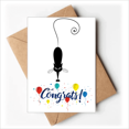 thumbnail image 1 of Black Cat Pet Lover Animal Art Outline Wedding Cards Congratulations Greeting Envelopes, 1 of 3