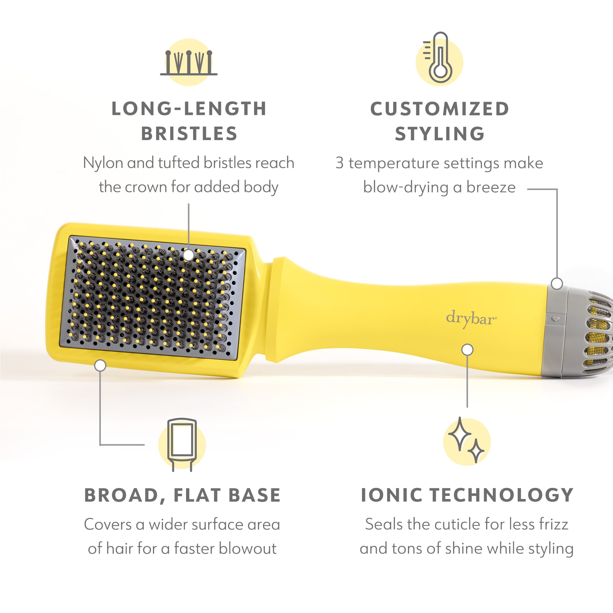 Drybar The Smooth Shot Paddle Brush Blow-Dryer Hair Brush