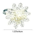 thumbnail image 4 of Cheapark Gold & Silver Pearl Snowflake Napkin Rings - Hollow Elegant Decor for Holiday Dinners, Weddings & Christmas Table Settings, 4 of 6