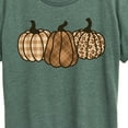 thumbnail image 3 of Instant Message - Brown Plaid Pumpkins - Women's Short Sleeve Graphic T-Shirt, 3 of 7