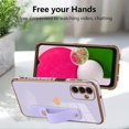 thumbnail image 5 of for Samsung Galaxy A14 5G Case Purple Love Hearts Design for Women Girl Men, Luxury Plating with Strap Stand Full Camera Lens Protection Bumper for Galaxy A14 5G, 5 of 12