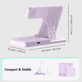 thumbnail image 7 of Wireless Charger for iPhone,3 in 1 Wireless Charging Station for iPhone 17 16 15 14 13 12 11 Pro Max Plus XS XR X 8,for iWatch 9 8 7 6 5 4 3 2 SE,for AirPods 3 2 Pro,Purple,No Adapter, 7 of 7