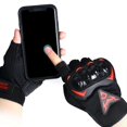 thumbnail image 2 of Guantes deportivos de combate de medio dedo, antideslizantes, de poliéster, para primavera y verano, para hombre., 2 of 5