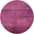 thumbnail image 1 of Ahgly Company Indoor Round Mid-Century Modern Magenta Pink Oriental Area Rugs, 5' Round, 1 of 6