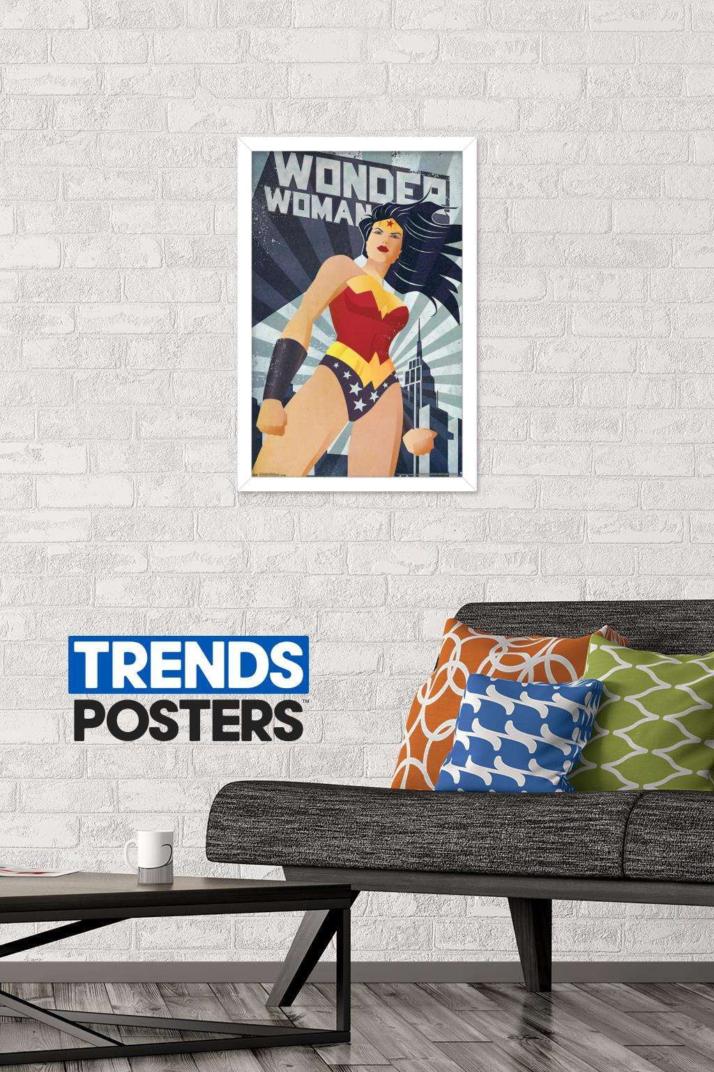 DC Comics - Wonder Woman - ConstructiVism Wall Poster, 14.725" x 22.375", Framed